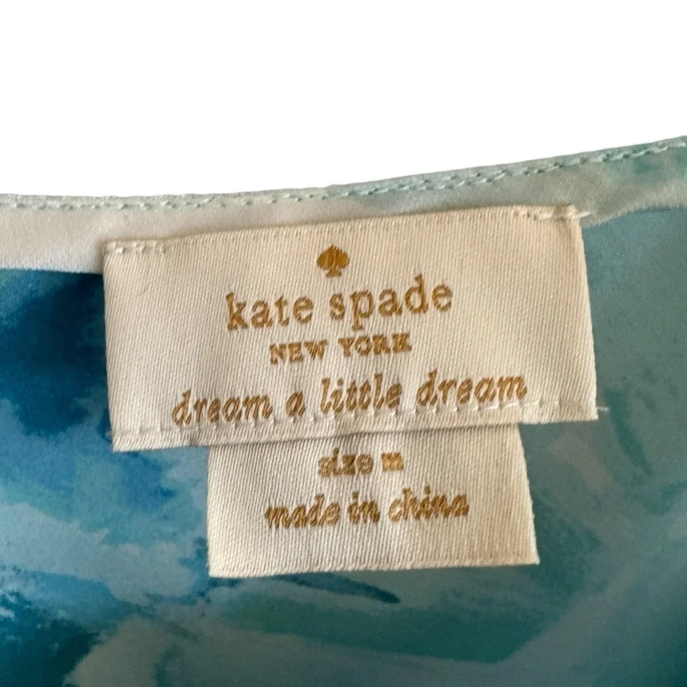 Kate Spade Blue Watercolor Floral Nightie, Size M